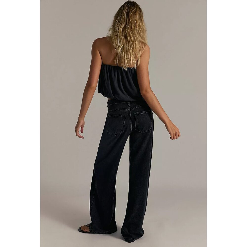 FREE PEOPLE We The Free Stride Straight 'n Wide Jeans / Miles To Go - Picture 9 of 10